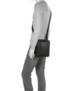 W137 Umhängetasche genarbtes Rindsleder schwarz