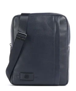 W137 Umhängetasche genarbtes Rindsleder dunkelblau