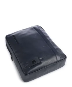 W137 Umhängetasche genarbtes Rindsleder dunkelblau