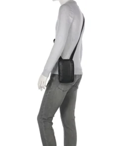 W137 Umhängetasche genarbtes Rindsleder schwarz