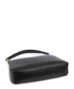 Wallis Odette Schultertasche genarbtes Rindsleder schwarz