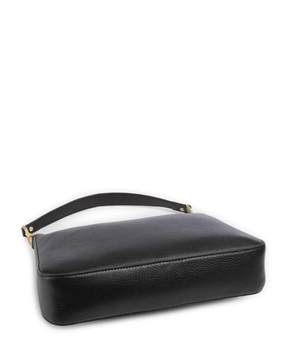 Wallis Odette Schultertasche genarbtes Rindsleder schwarz