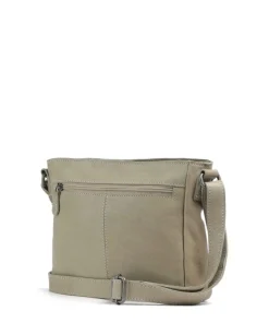 Washed Waxed Cow Aston Umhängetasche genarbtes Rindsleder beige