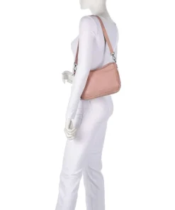 Washed Waxed Cow Irving Schultertasche genarbtes Rindsleder altrosa