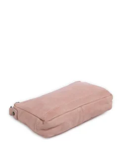 Washed Waxed Cow Irving Schultertasche genarbtes Rindsleder altrosa