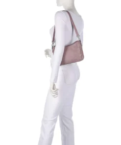 Washed Waxed Cow Irving Schultertasche genarbtes Rindsleder lavendel