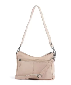 Washed Waxed Cow Irving Schultertasche genarbtes Rindsleder beige