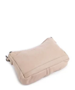 Washed Waxed Cow Irving Schultertasche genarbtes Rindsleder beige