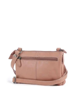 Washed Waxed Cow Osaka Umhängetasche genarbtes Rindsleder altrosa