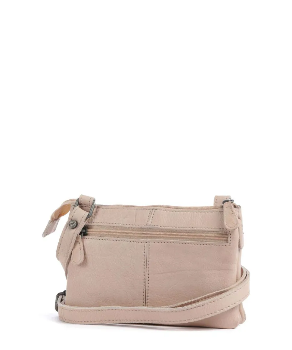 Washed Waxed Cow Osaka Umhängetasche genarbtes Rindsleder beige