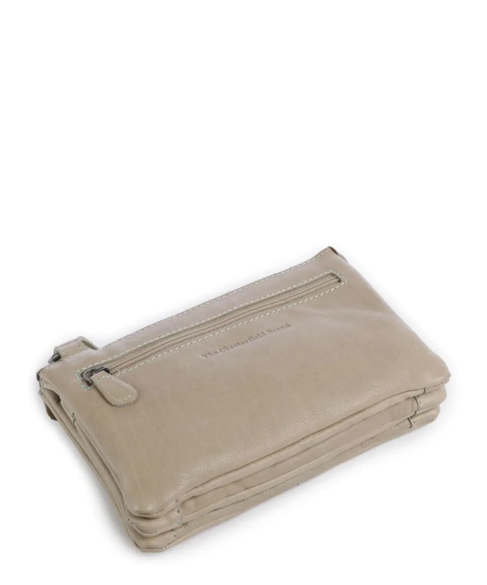 Washed Waxed Cow Osaka Umhängetasche genarbtes Rindsleder beige