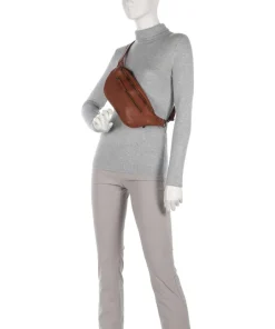 Washed Waxed Cow Severo Gürteltasche genarbtes Rindsleder cognac