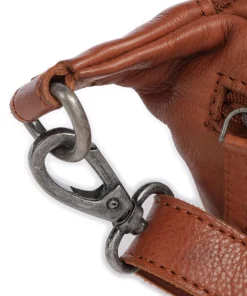 Washed Waxed Cow Severo Gürteltasche genarbtes Rindsleder cognac