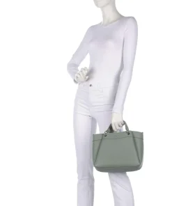 Wave M Handtasche Lederimitat grünblau