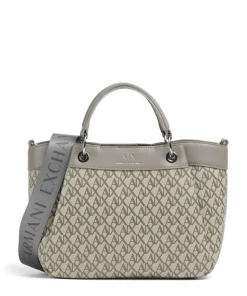 Wave Monogram M Handtasche Lederimitat beige