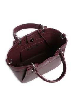 Wave S Handtasche Lederimitat wein