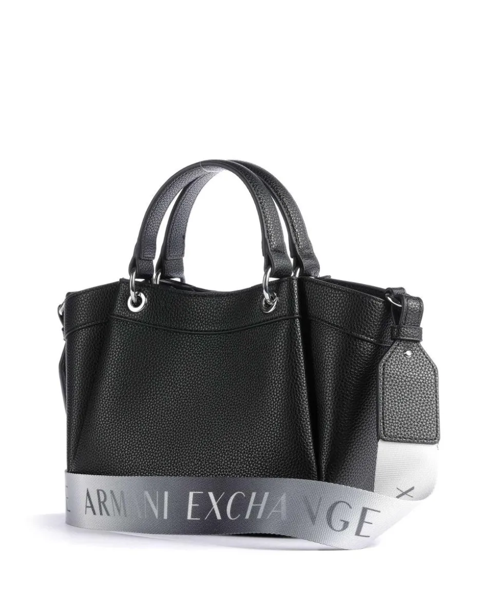 Wave S Handtasche Lederimitat schwarz