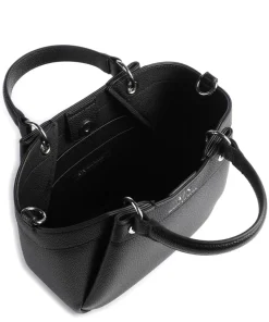 Wave S Handtasche Lederimitat schwarz