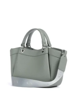 Wave S Handtasche Lederimitat graugrün