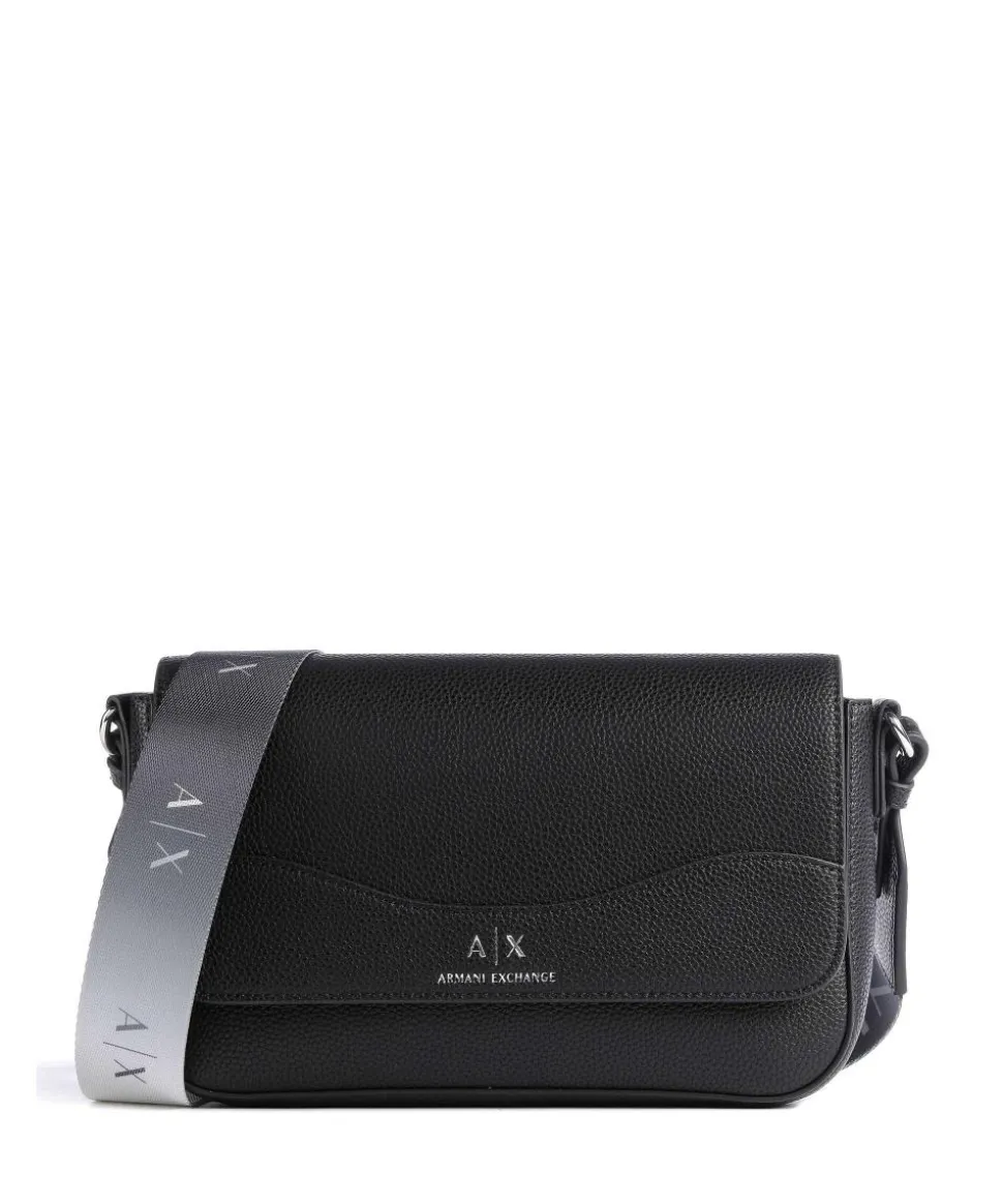 Wave Umhängetasche Lederimitat schwarz