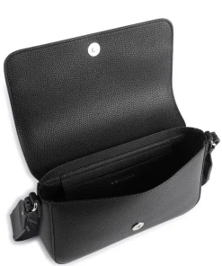 Wave Umhängetasche Lederimitat schwarz