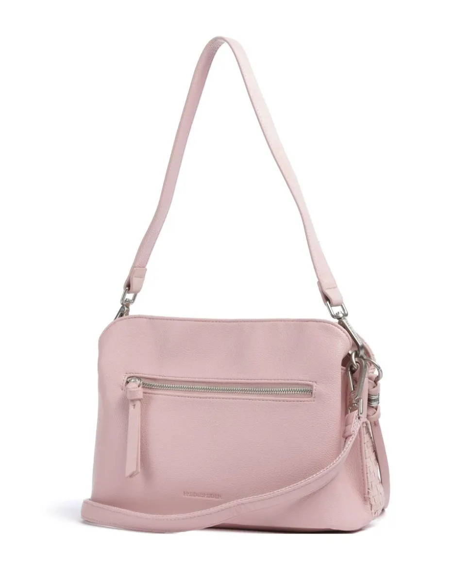 Weave Harmony Schultertasche aufgerautes Leder rosa