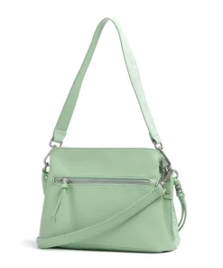 Weave Harmony Schultertasche aufgerautes Leder mintgrün