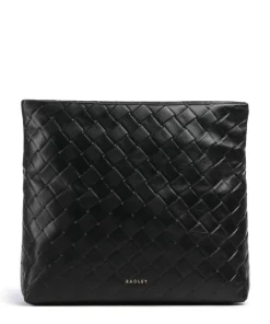 Weaver Lane Clutch fein genarbtes Rindsleder schwarz