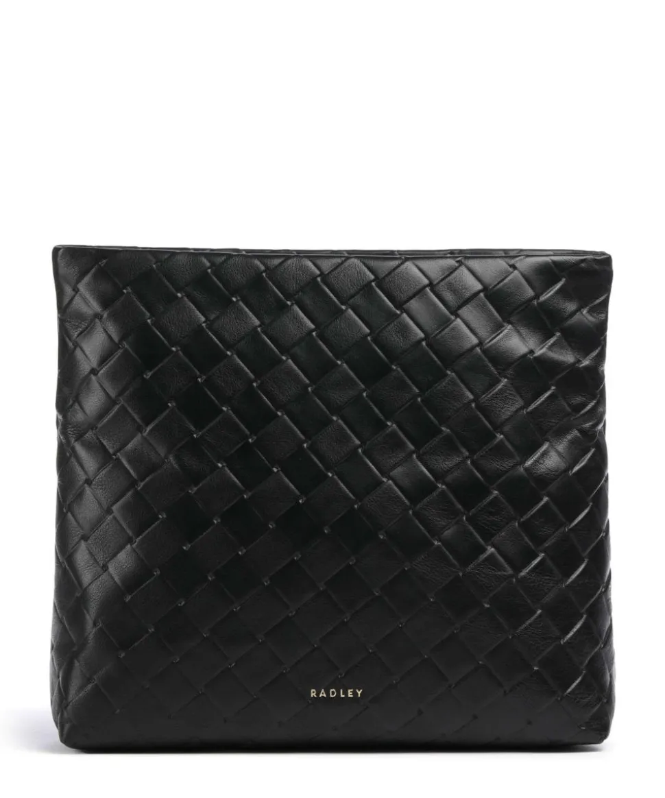 Weaver Lane Clutch fein genarbtes Rindsleder schwarz