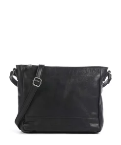 Weimar Umhängetasche weiches Rindsleder schwarz