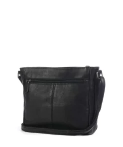 Weimar Umhängetasche weiches Rindsleder schwarz