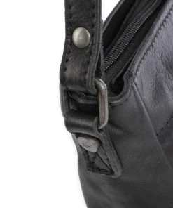 Weimar Umhängetasche weiches Rindsleder schwarz