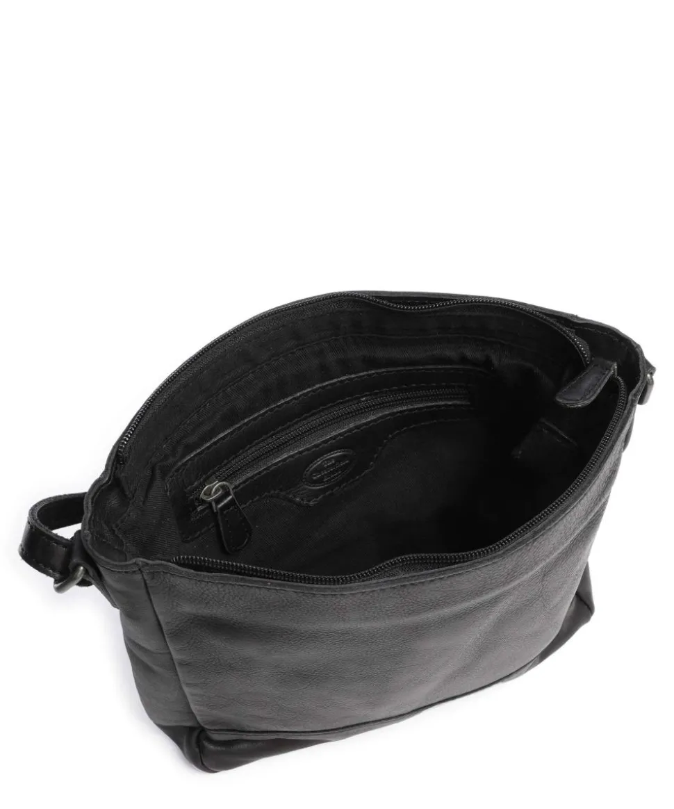 Weimar Umhängetasche weiches Rindsleder schwarz