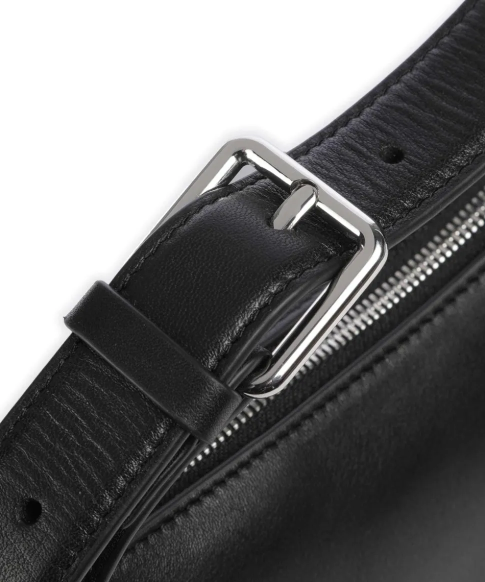 Westwell Lane Umhängetasche genarbtes Rindsleder schwarz