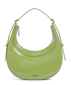 Whisper Patent Schultertasche Leder grün