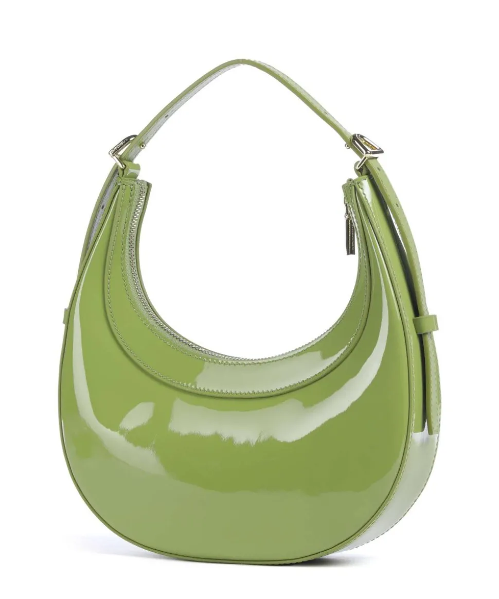 Whisper Patent Schultertasche Leder grün