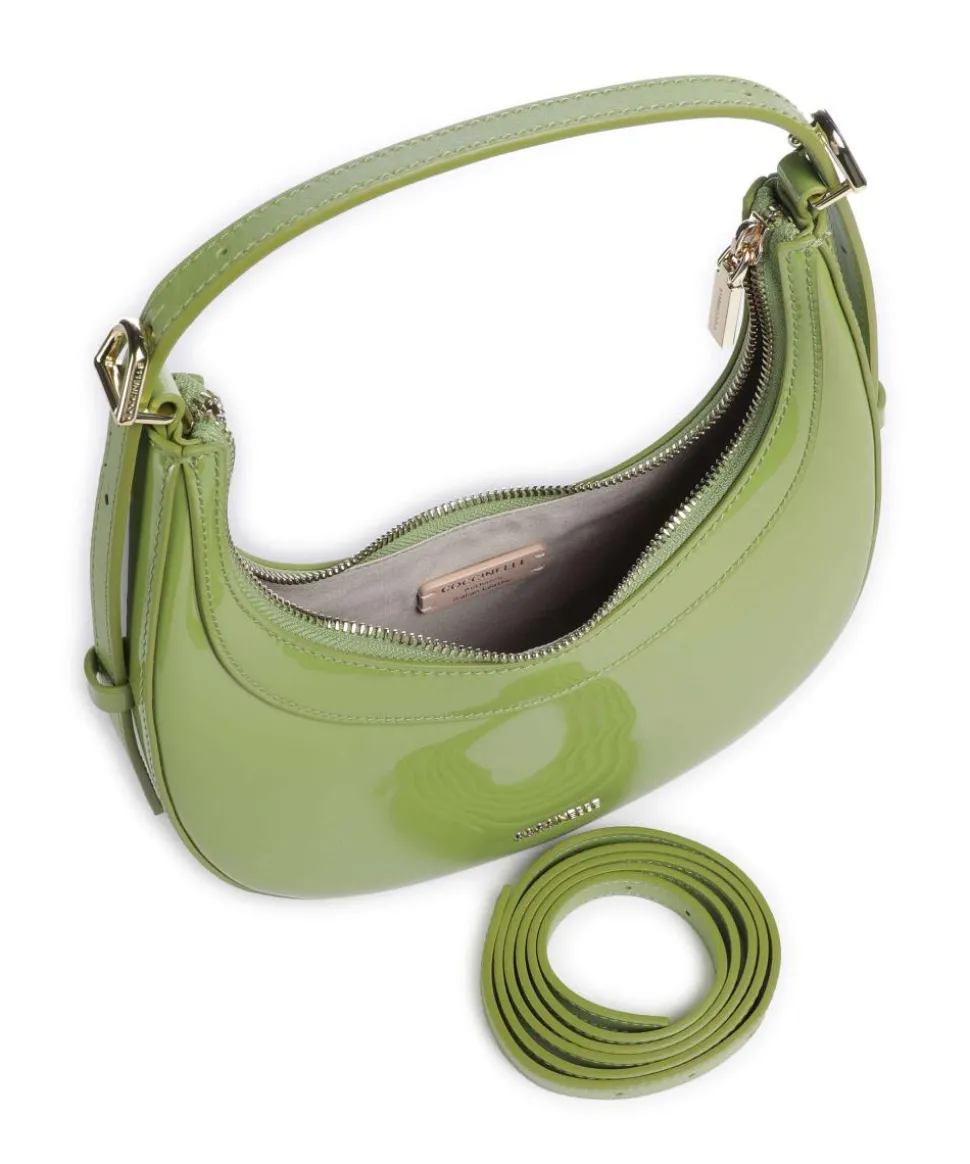 Whisper Patent Schultertasche Leder grün