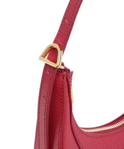 Whisper Schultertasche genarbtes Rindsleder rot