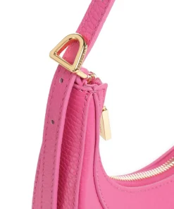 Whisper Schultertasche genarbtes Rindsleder fuchsia