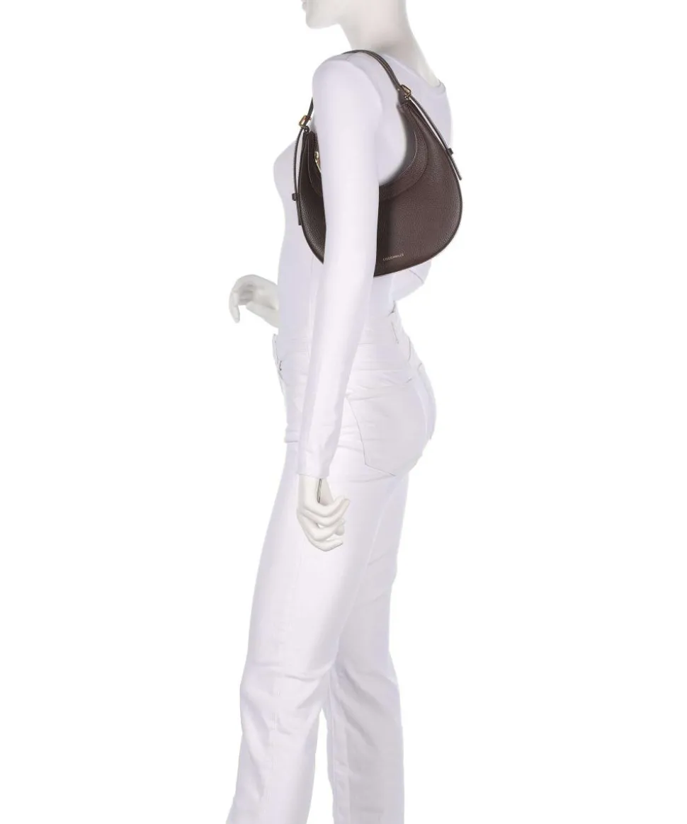 Whisper Schultertasche genarbtes Rindsleder dunkelbraun