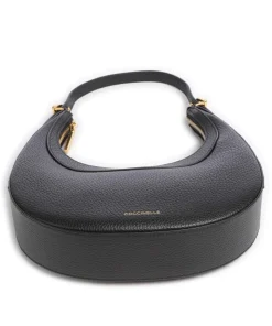 Whisper Schultertasche genarbtes Rindsleder schwarz