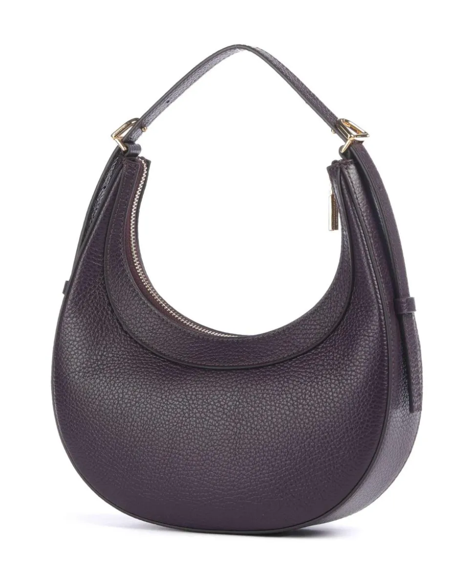 Whisper Schultertasche genarbtes Rindsleder pflaume