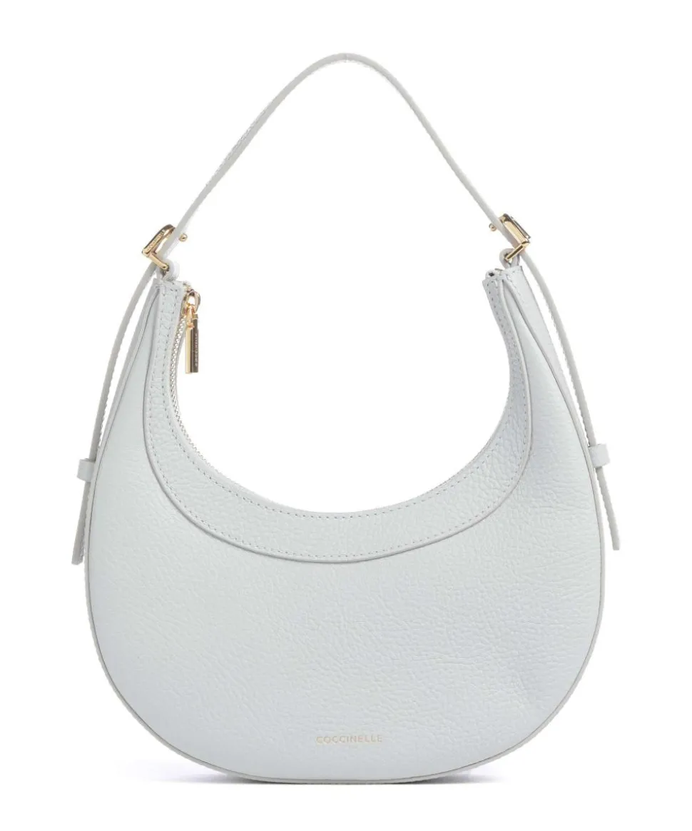 Whisper Schultertasche genarbtes Rindsleder hellblau