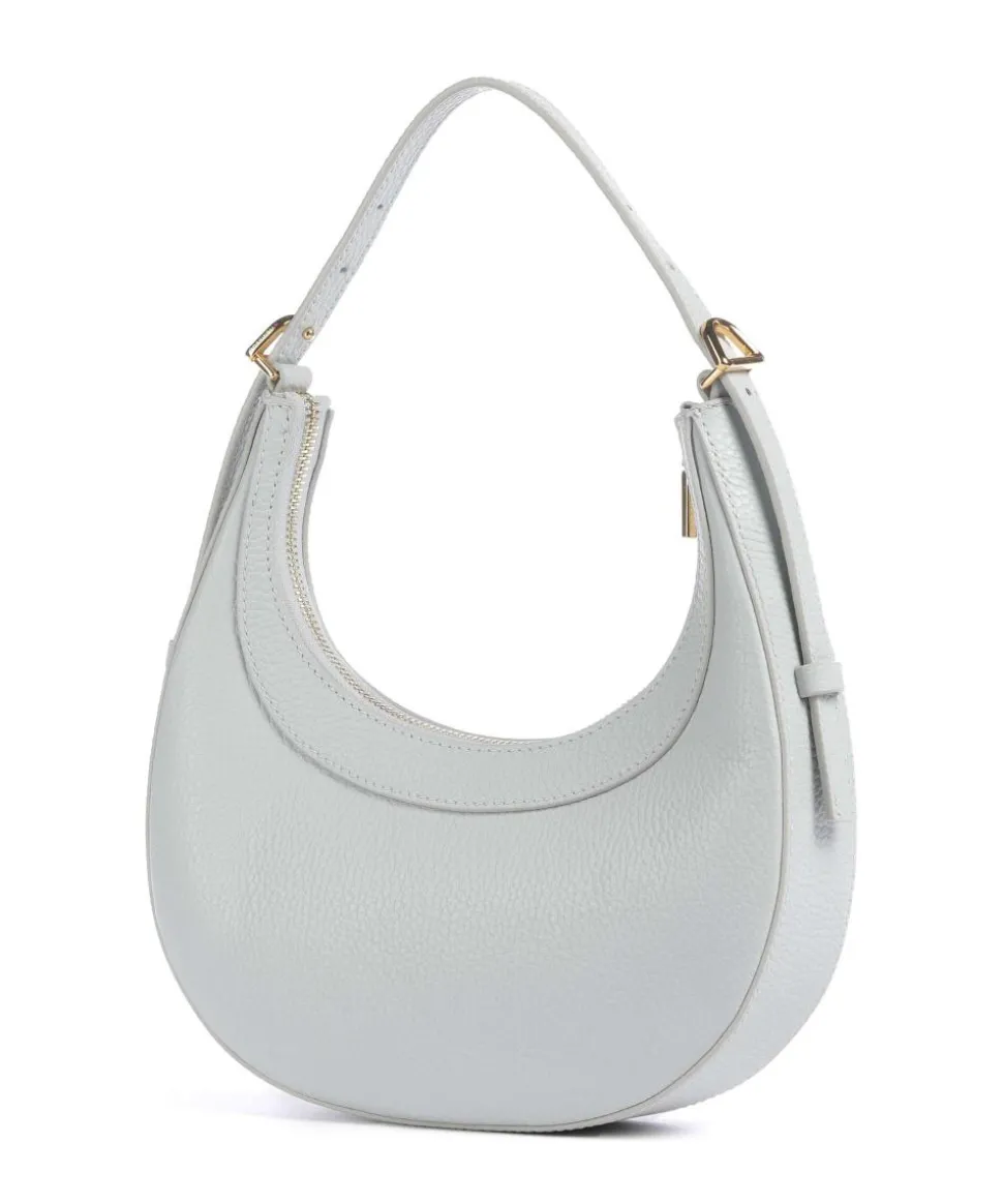 Whisper Schultertasche genarbtes Rindsleder hellblau