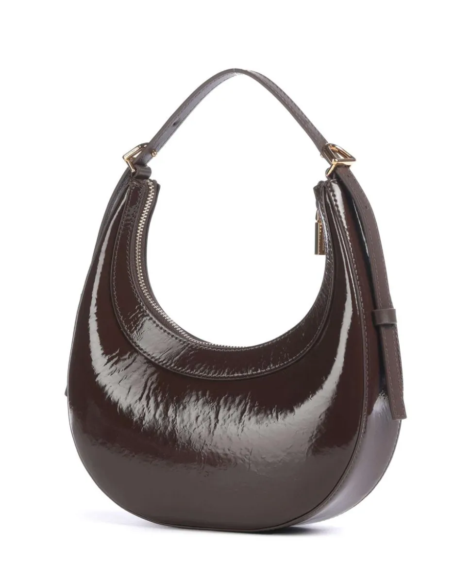 Whisper Schultertasche glattes Rindsleder dunkelbraun