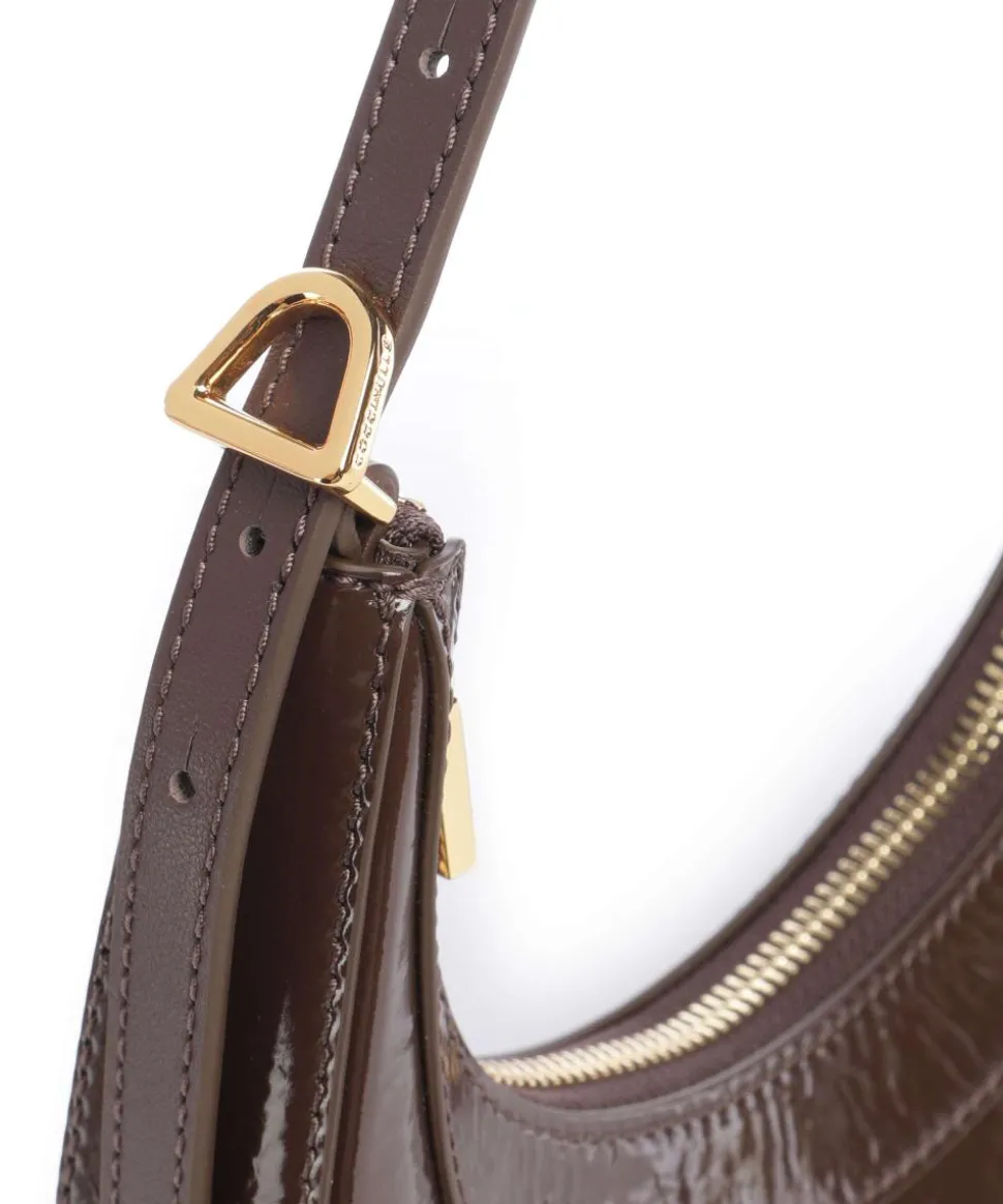 Whisper Schultertasche glattes Rindsleder dunkelbraun