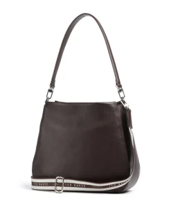 Willda Beuteltasche genarbtes Rindsleder dunkelbraun