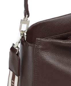 Willda Beuteltasche genarbtes Rindsleder dunkelbraun