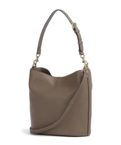 Willow Soft Beuteltasche genarbtes Leder taupe