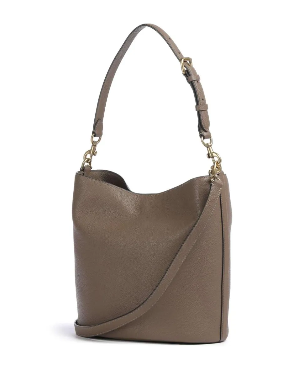 Willow Soft Beuteltasche genarbtes Leder taupe